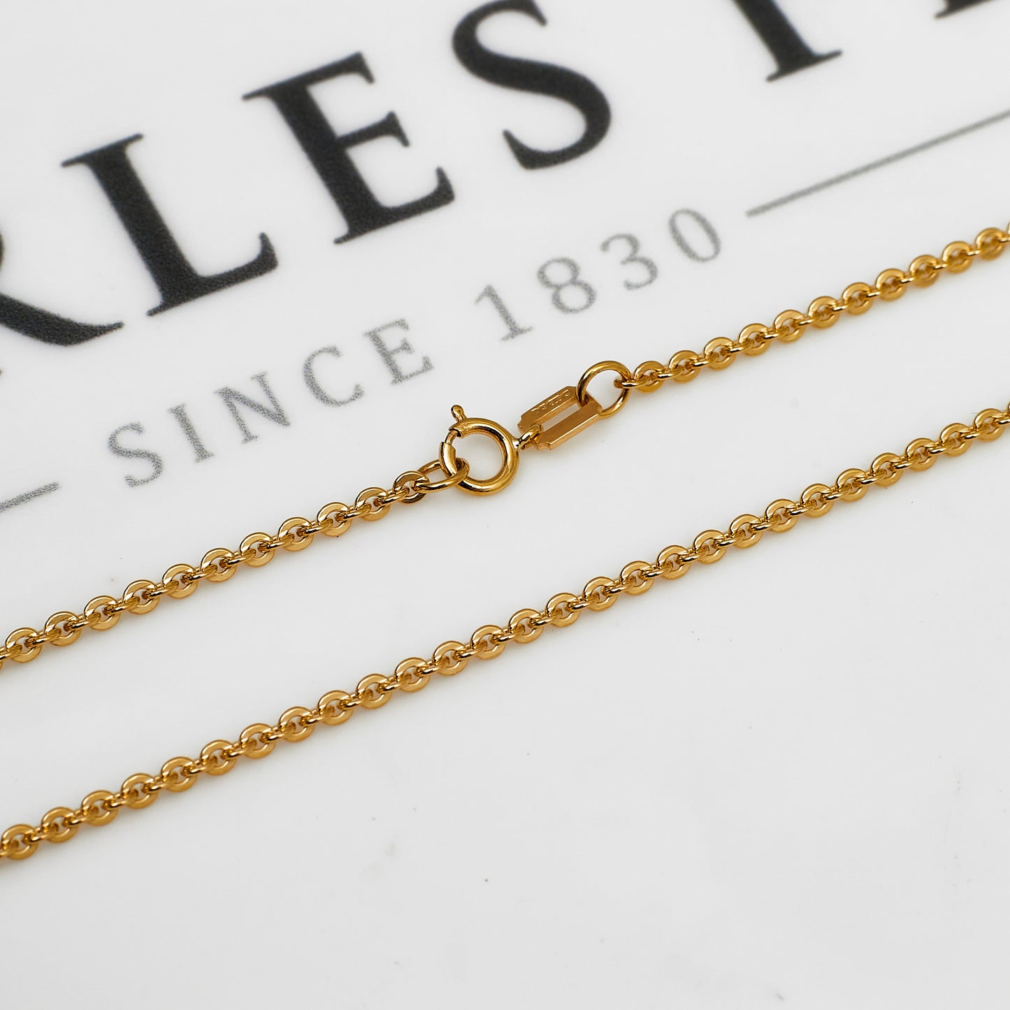 Pre-Owned 9ct Gold Fine 1mm Trace Chain Necklace 24 Inch