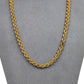 Pre-Owned 9ct Gold Rope Chain Necklace 18 Inch