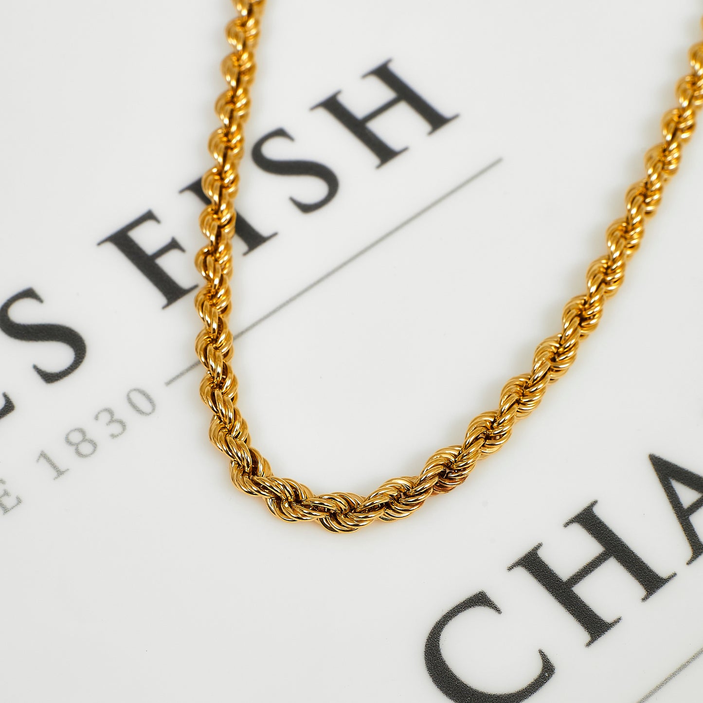 Pre-Owned 9ct Gold Rope Chain Necklace 18 Inch
