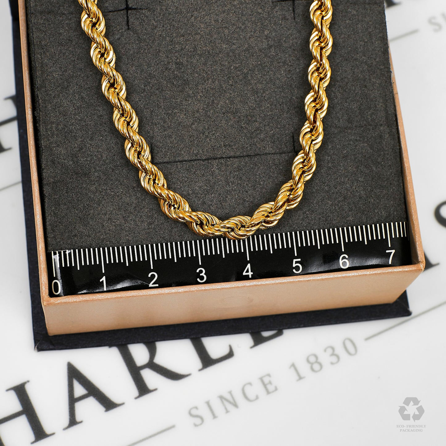 Pre-Owned 9ct Gold Rope Chain Necklace 18 Inch