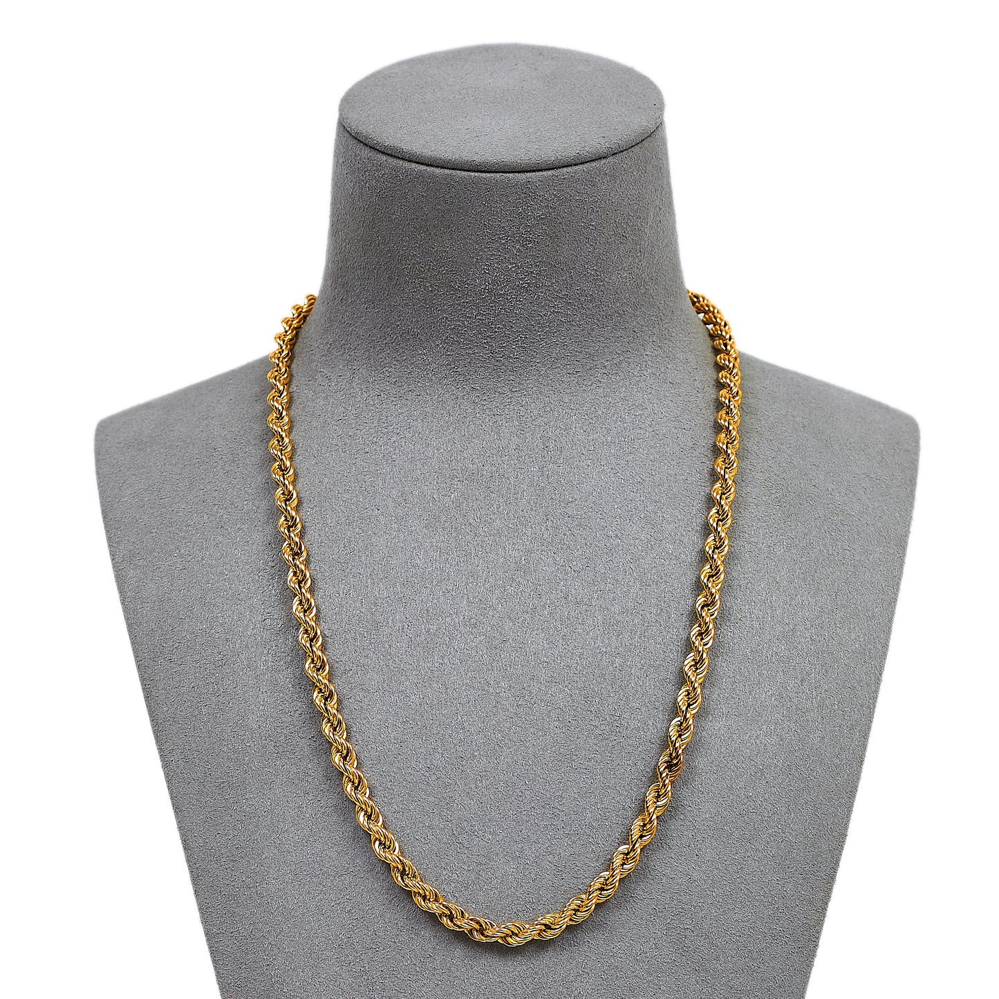 Pre-Owned 9ct Gold Rope Chain Necklace 18 Inch