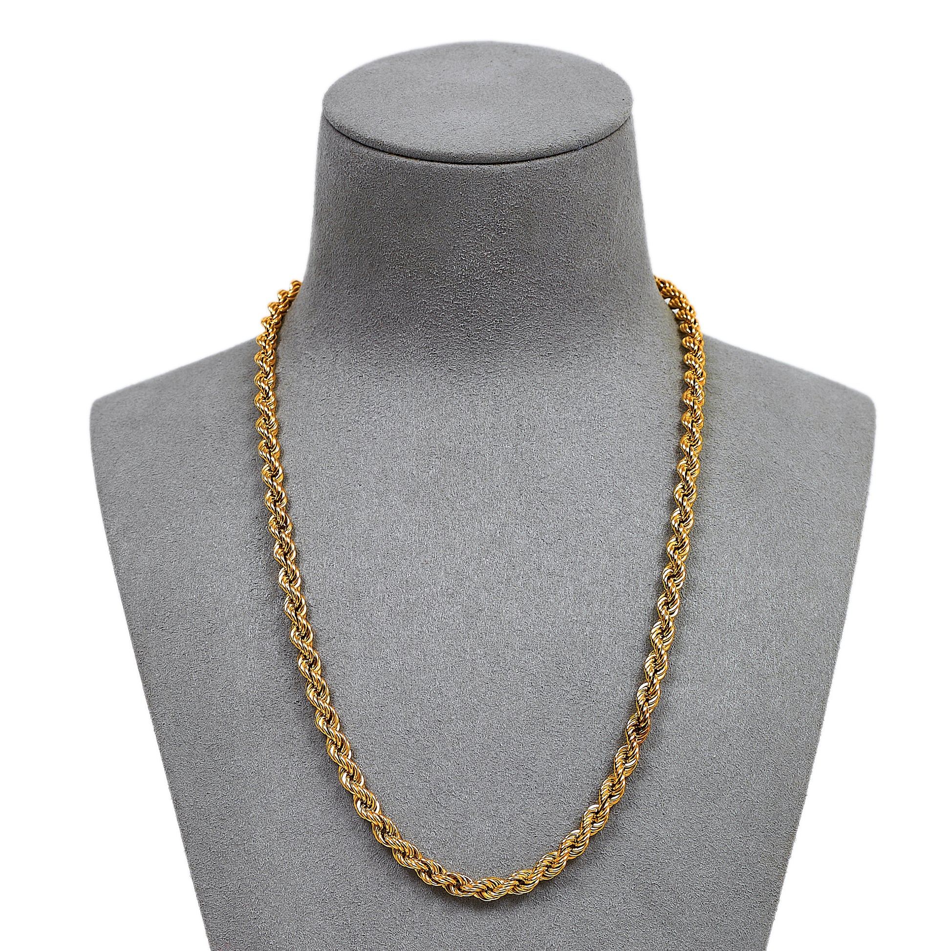 Pre-Owned 9ct Gold Rope Chain Necklace 18 Inch