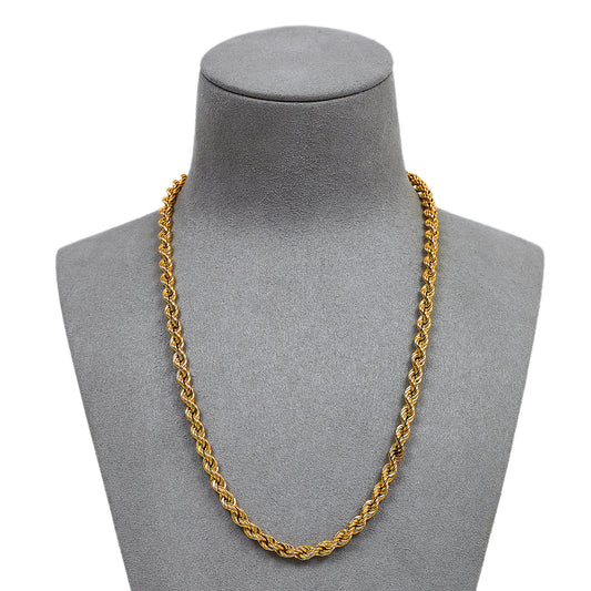 Pre-Owned 9ct Gold Rope Chain Necklace 18 Inch
