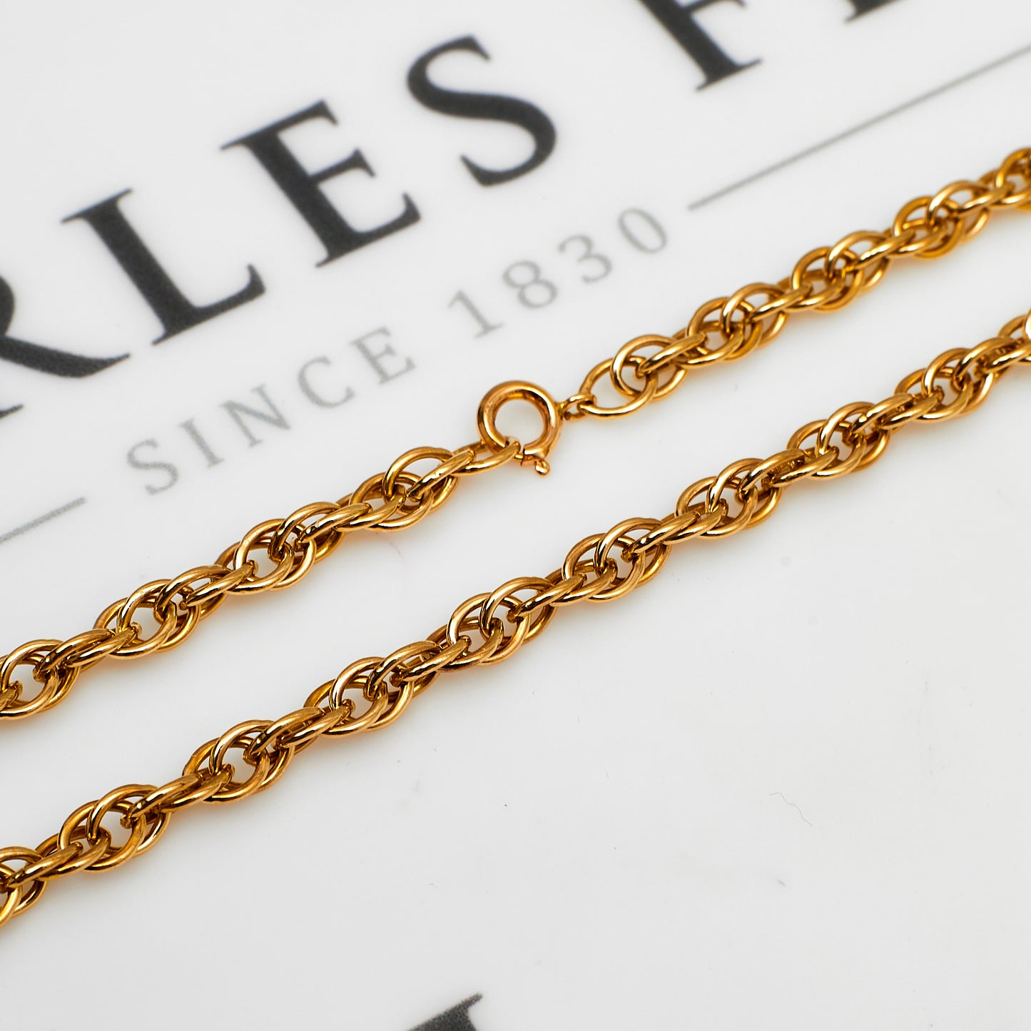 Pre-Owned 9ct Gold Prince Of Wales Chain Necklace 22 Inch
