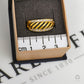 Pre-Owned 9ct Gold CZ Diagonal Design Bump Head Ring Size Q