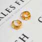 Pre-Owned 9ct Gold Geometric Creole Hoop Earrings
