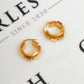 Pre-Owned 9ct Gold Geometric Creole Hoop Earrings