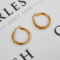 Pre-Owned 9ct Gold Knot Design Creole Hoop Earrings