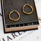 Pre-Owned 9ct Gold Knot Design Creole Hoop Earrings