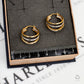 Pre-Owned 9ct Gold 2 Tone 5 Hoop Creole Earrings