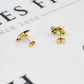Pre-Owned 9ct Gold Emerald X Stud Earrings