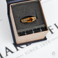 Pre-Owned 9ct Gold Hexagon Citrine Ring & Diamond Sides