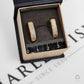 Pre-Owned 9ct Gold & Diamond J Shape Stud Earrings