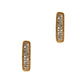 Pre-Owned 9ct Gold & Diamond J Shape Stud Earrings