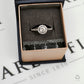 Pre-Owned 18ct White Gold Diamond Cluster Ring Size M.5