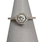 Pre-Owned 18ct White Gold Diamond Cluster Ring Size M.5