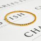 Pre-Owned 22ct Gold 2 Tone Bead Twist Bangle