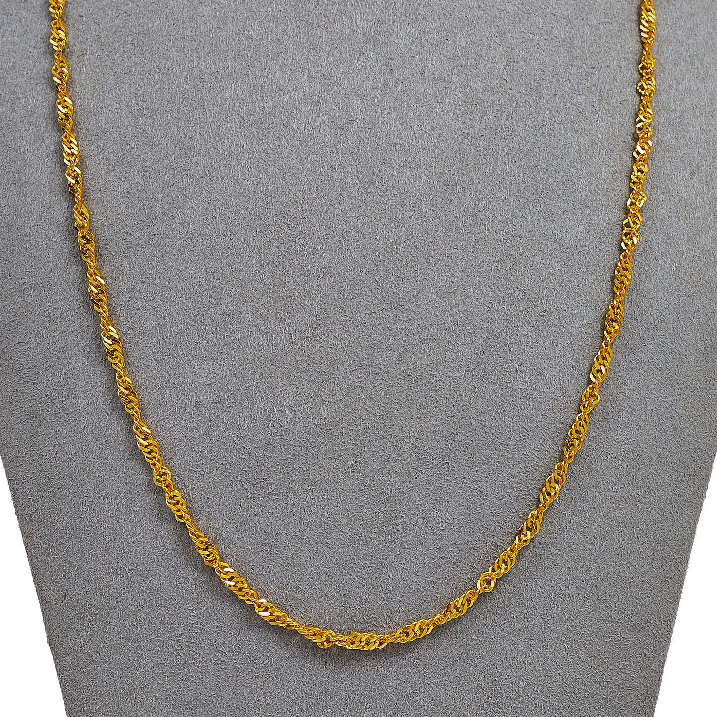 Pre-Owned 22ct Gold Twist Curb Chain Necklace 20 Inch