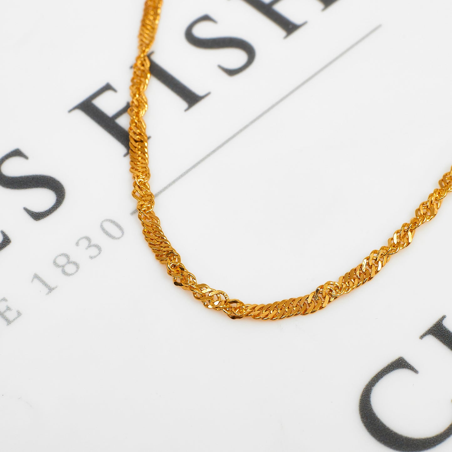 Pre-Owned 22ct Gold Twist Curb Chain Necklace 20 Inch
