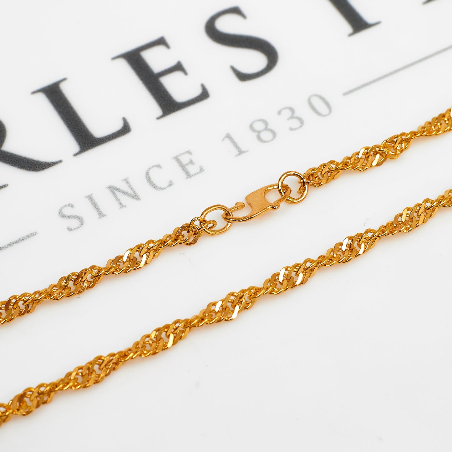 Pre-Owned 22ct Gold Twist Curb Chain Necklace 20 Inch