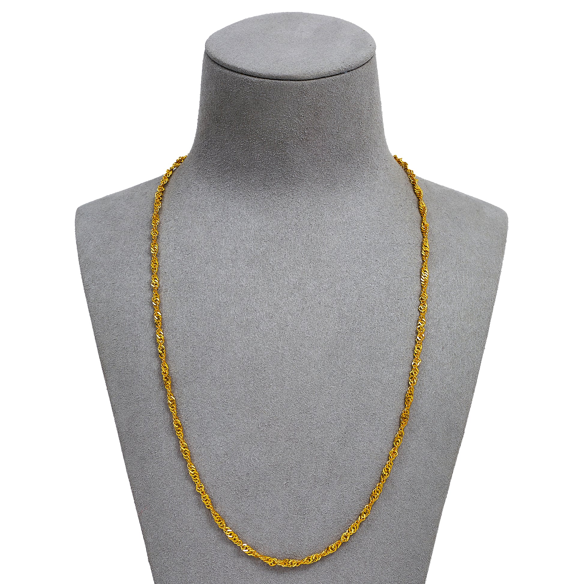 Pre-Owned 22ct Gold Twist Curb Chain Necklace 20 Inch
