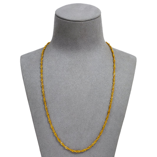 Pre-Owned 22ct Gold Twist Curb Chain Necklace 20 Inch