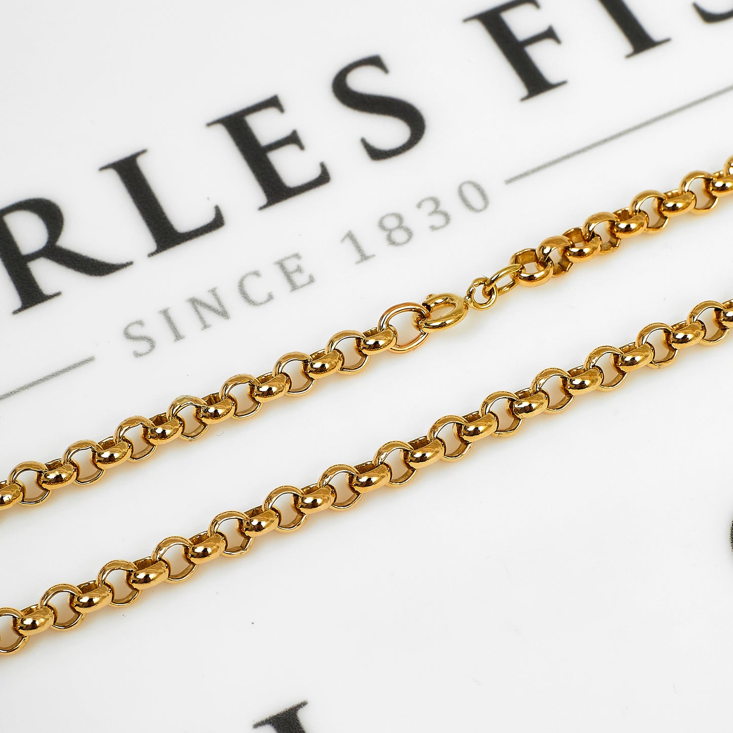 Pre-Owned 9ct Gold Belcher Chain Necklace 20 Inch