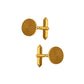 Pre-Owned 9ct Gold Round Swirl Design Cufflinks