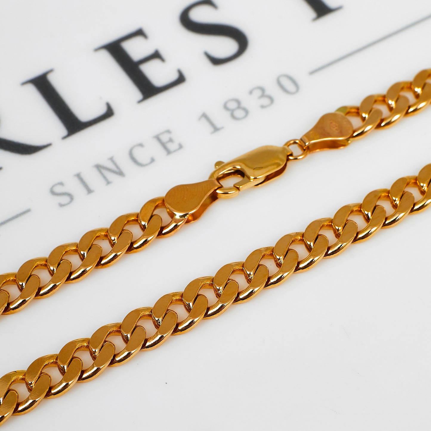 Pre-Owned 9ct Gold Curb Chain Necklace 20 Inch