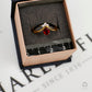 Pre-Owned 18ct Gold Garnet & CZ Dress Ring Size O.5