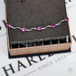 Pre-Owned 9ct White Gold Pink Sapphire Bracelet 7.5 Inch