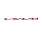 Pre-Owned 9ct White Gold Pink Sapphire Bracelet 7.5 Inch