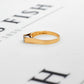 Pre-Owned 9ct Gold Diamond Solitaire Ring Size I.5