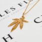 Pre-Owned 9ct Gold Cannabis Leaf Pendant