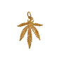 Pre-Owned 9ct Gold Cannabis Leaf Pendant 