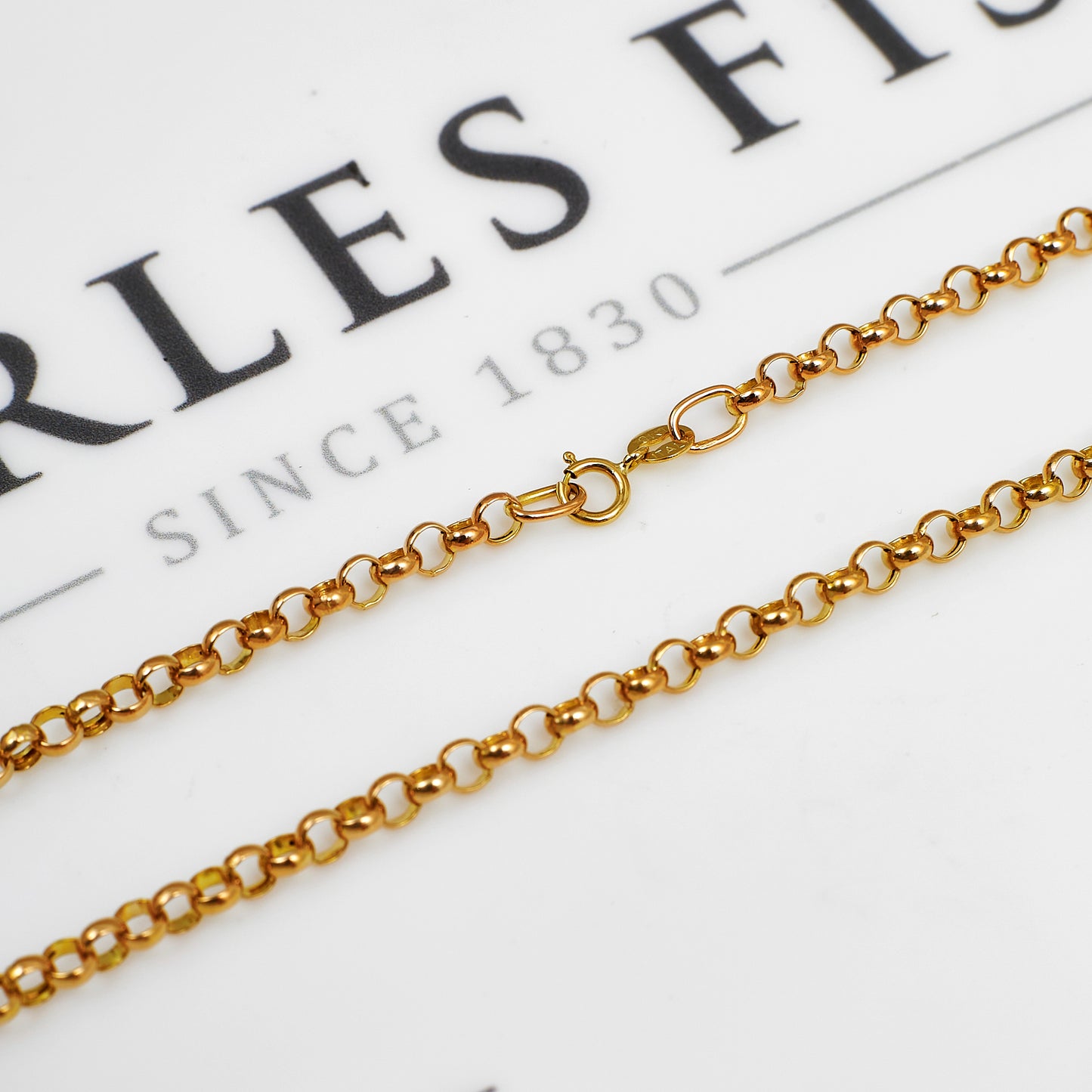 Pre-Owned 9ct Gold Belcher Chain Necklace 20 Inch