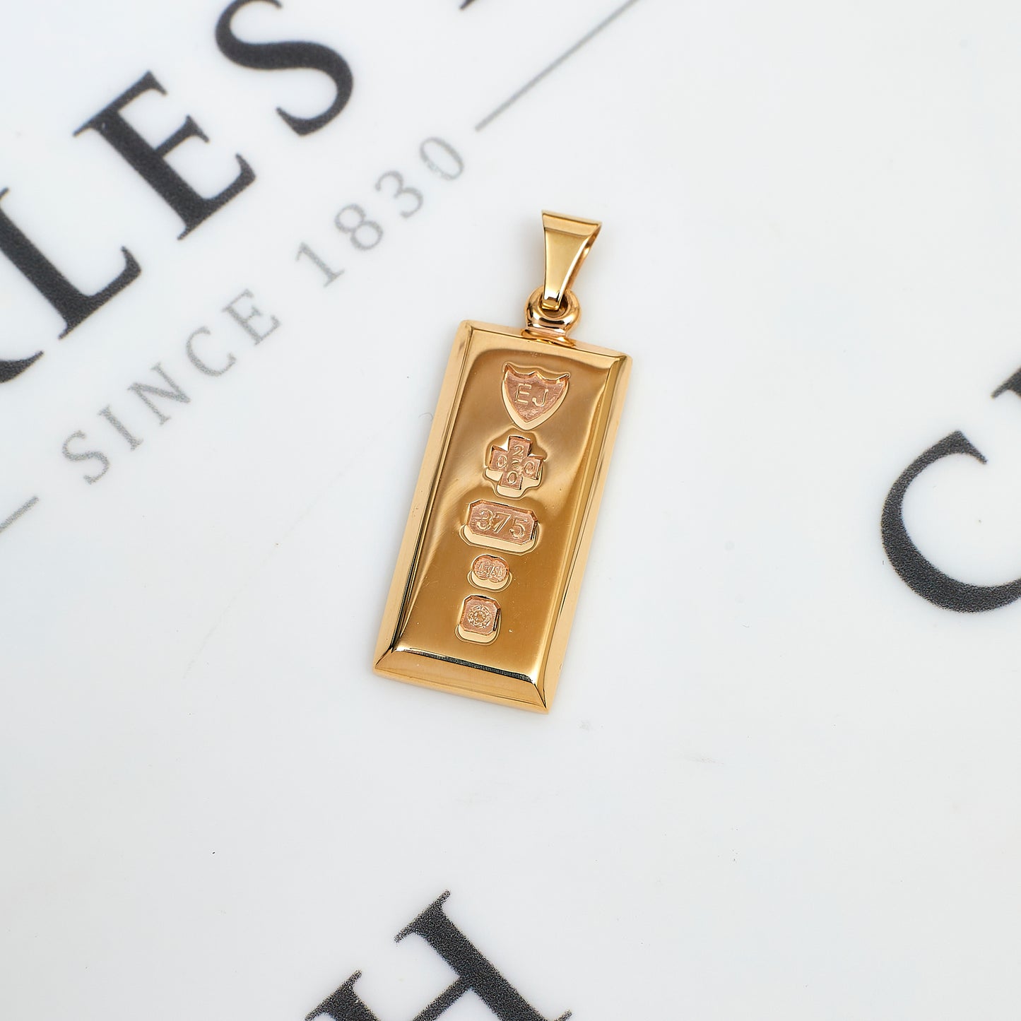Pre-Owned 9ct Gold Ingot Pendant with Millennium Hallmark