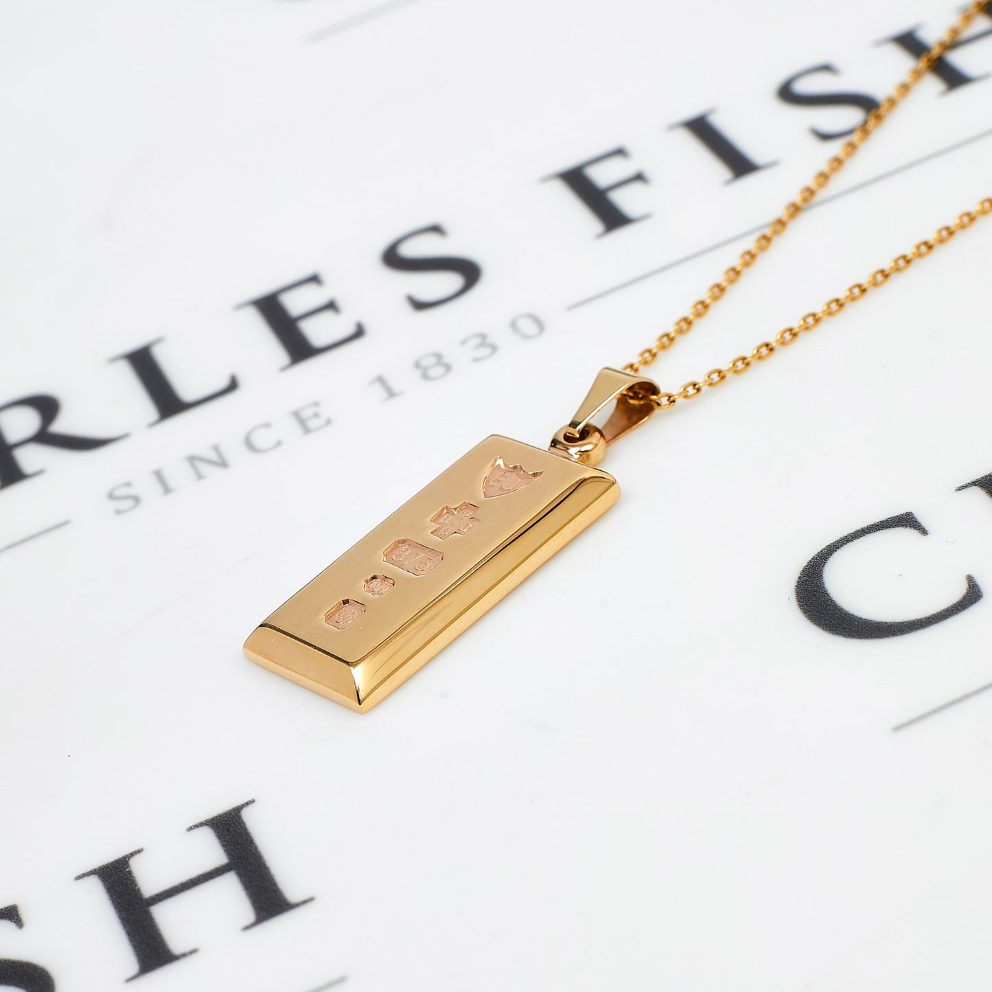 Pre-Owned 9ct Gold Ingot Pendant with Millennium Hallmark