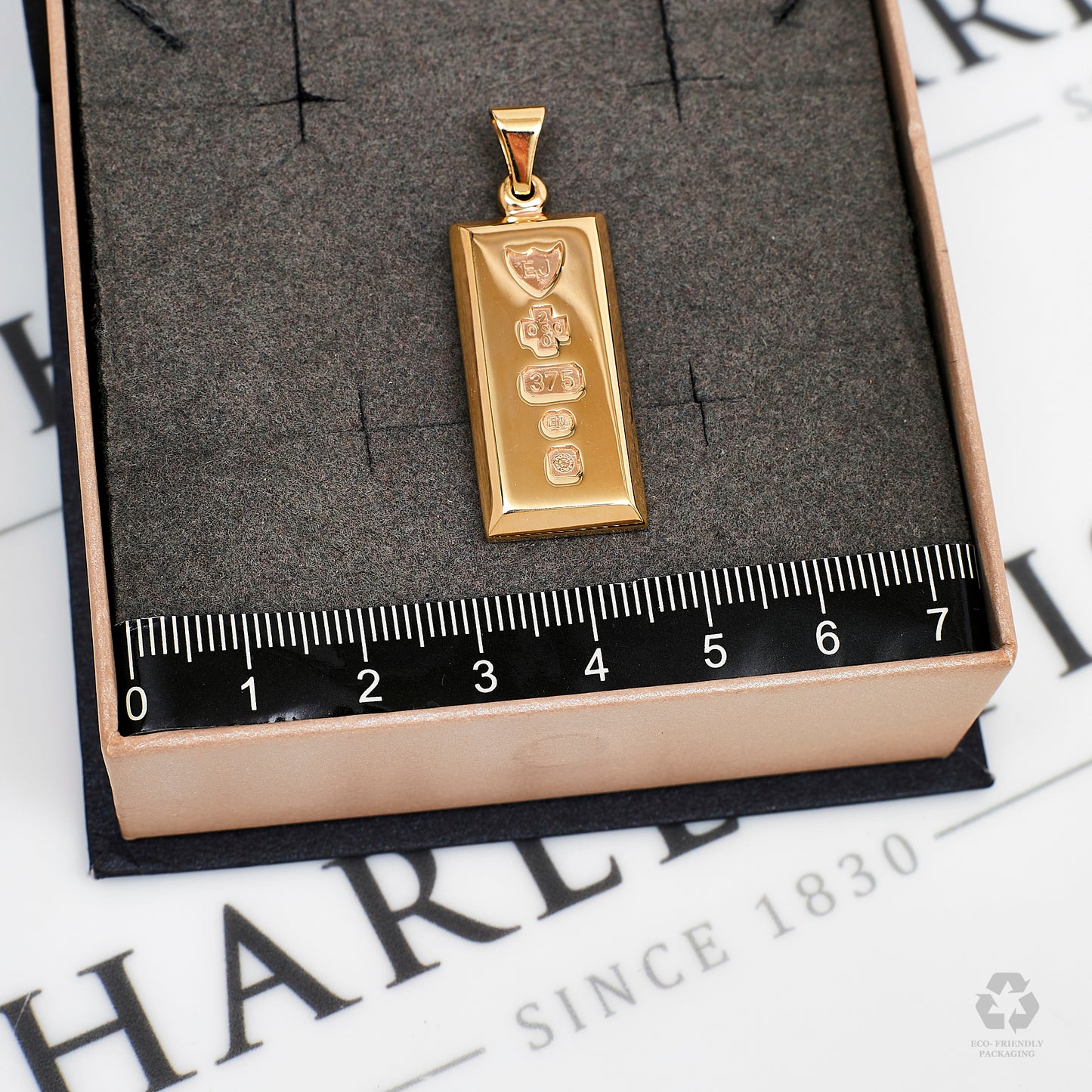 Pre-Owned 9ct Gold Ingot Pendant with Millennium Hallmark