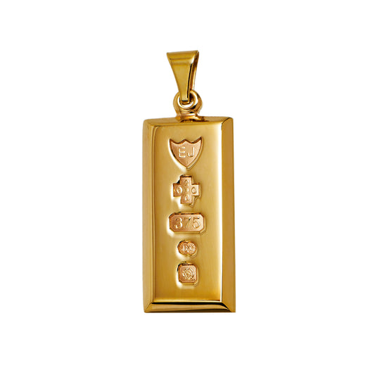 Pre-Owned 9ct Gold Ingot Pendant with Millennium Hallmark