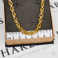 Pre-Owned 18ct Gold 2 Tone Byzantine Chain Necklace 20 Inch