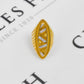 Pre-Owned 14ct Gold Tricolour Patterned Ring Size T
