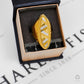 Pre-Owned 14ct Gold Tricolour Patterned Ring Size T