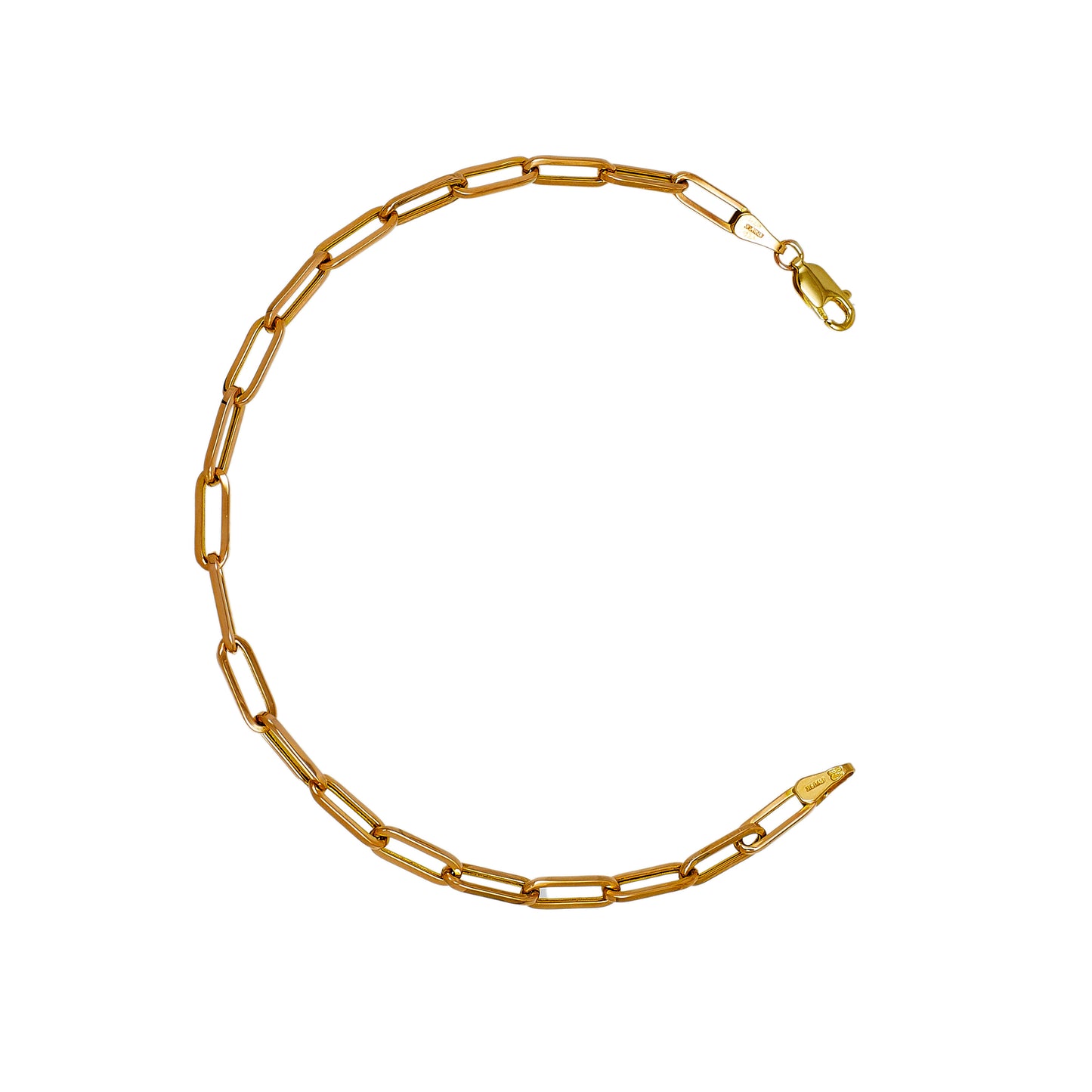 Pre-Owned 9ct Gold Oval Link Bracelet 7.5 Inch