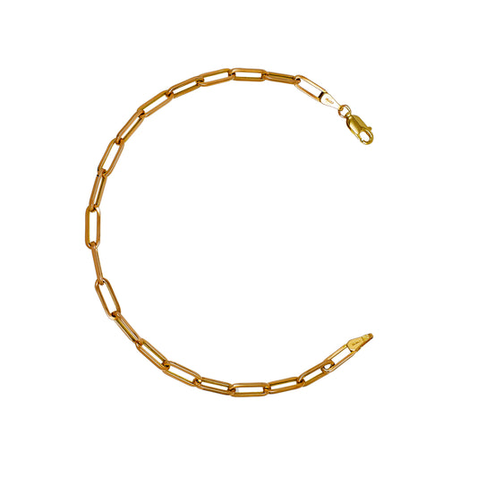 Pre-Owned 9ct Gold Oval Link Bracelet 7.5 Inch