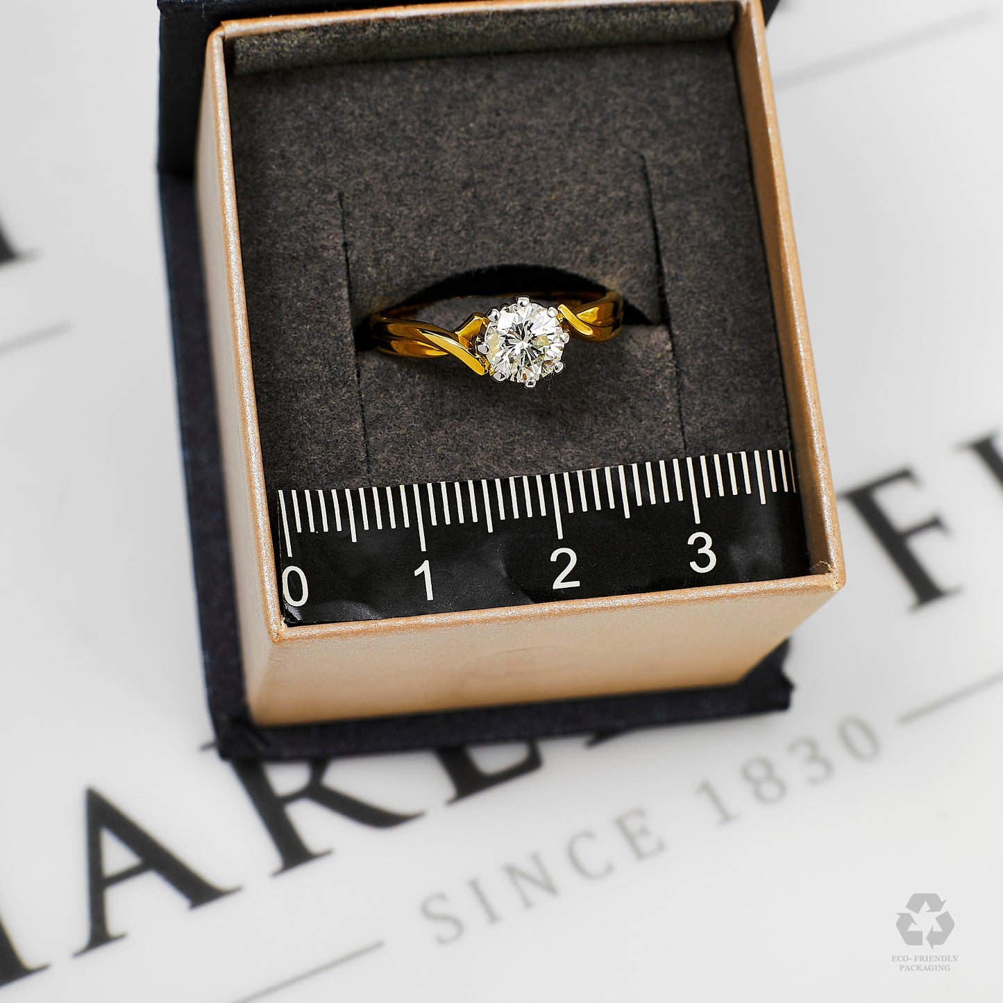 Pre-Owned 18ct Gold Diamond Solitaire Engagement Ring Size J