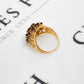 Pre-Owned 9ct Gold Multi Garnet Bump Head Ring