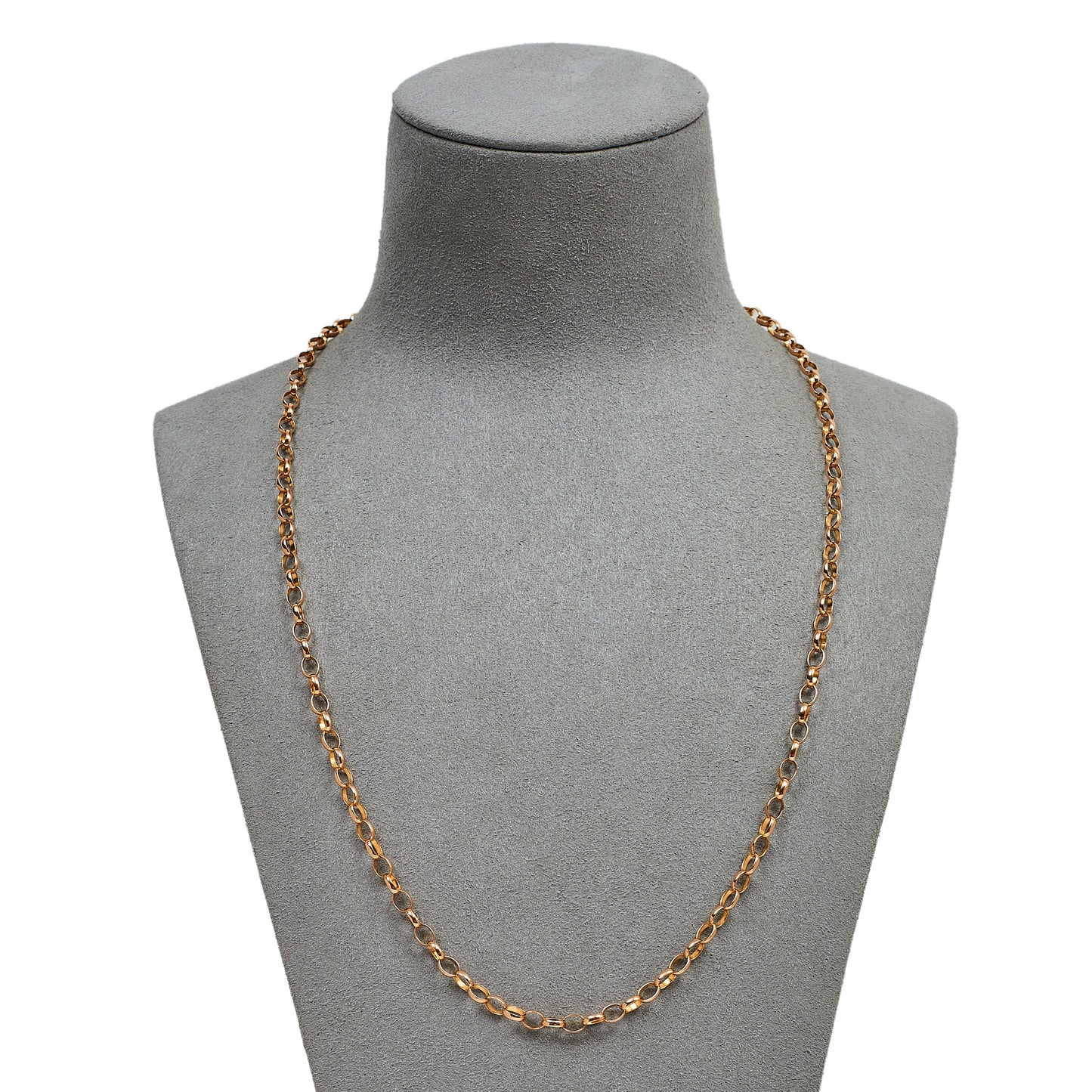 Pre-Owned 9ct Gold 4mm Belcher Chain Necklace 20 Inch 
