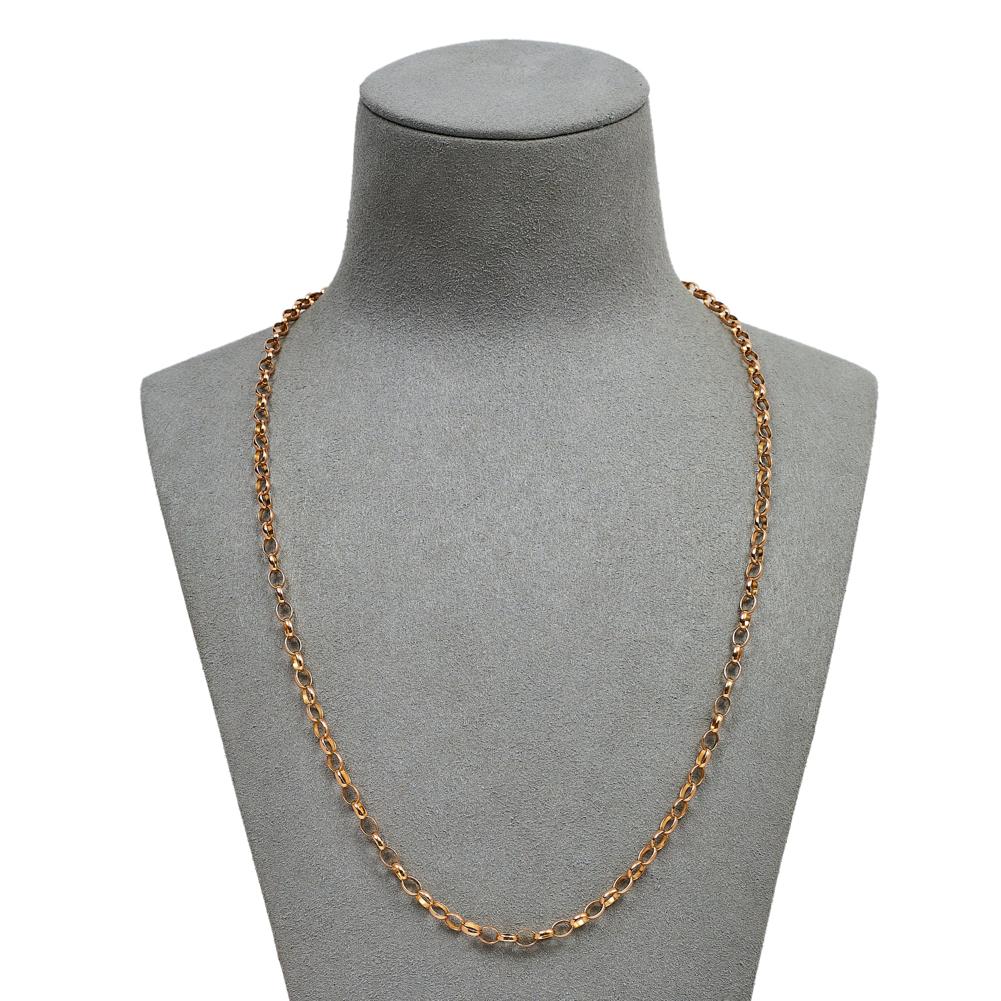 Pre-Owned 9ct Gold 4mm Belcher Chain Necklace 20 Inch 