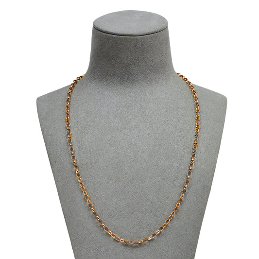 Pre-Owned 9ct Gold 4mm Belcher Chain Necklace 20 Inch 